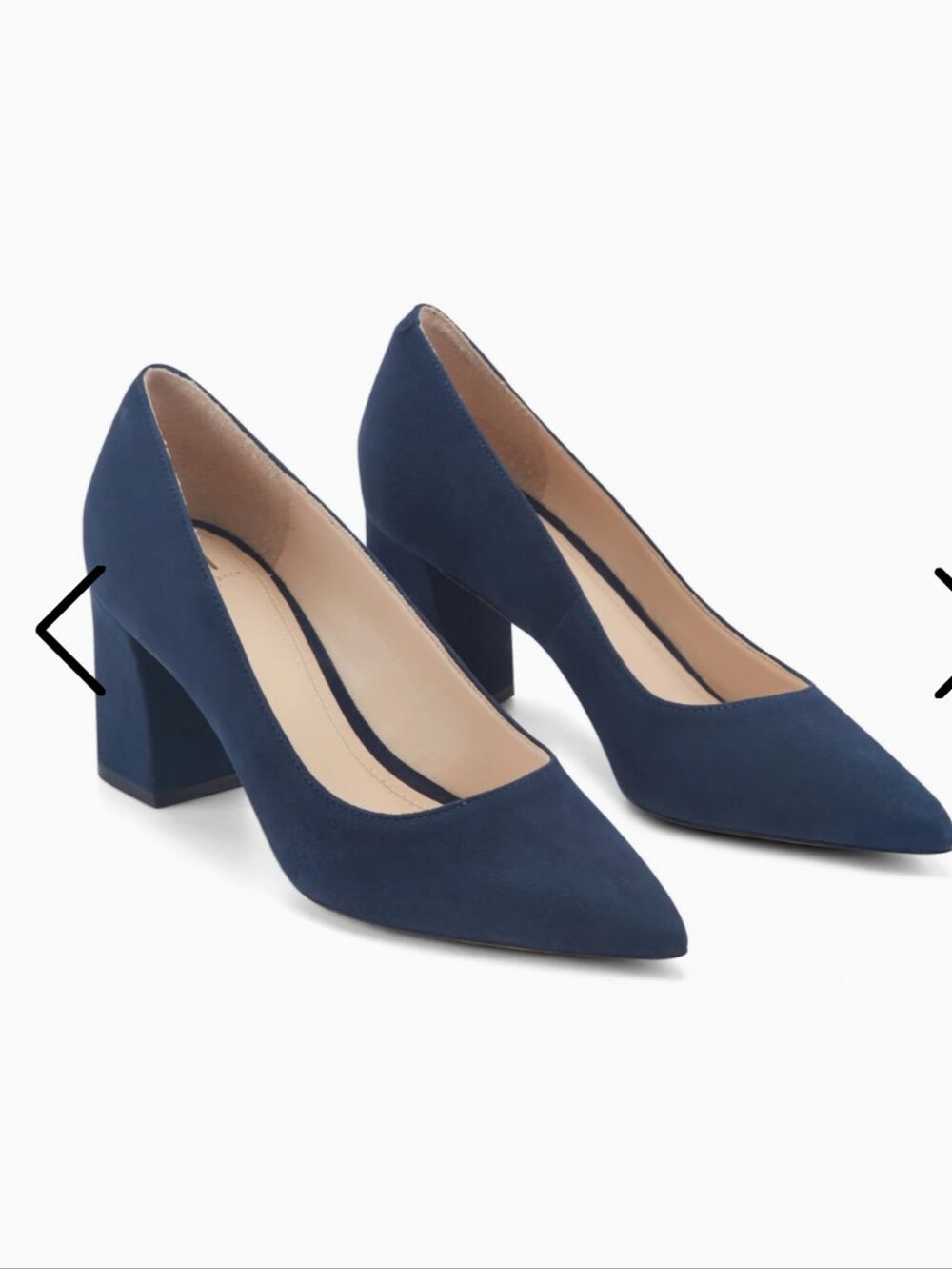 Marc Fisher Ltd. Navy Zala Block Heel Pointy-Toe Pump NWOB